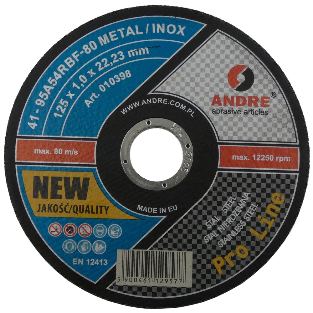 Ściernica T41 125x1,0x22,2 METAL/INOXNEW