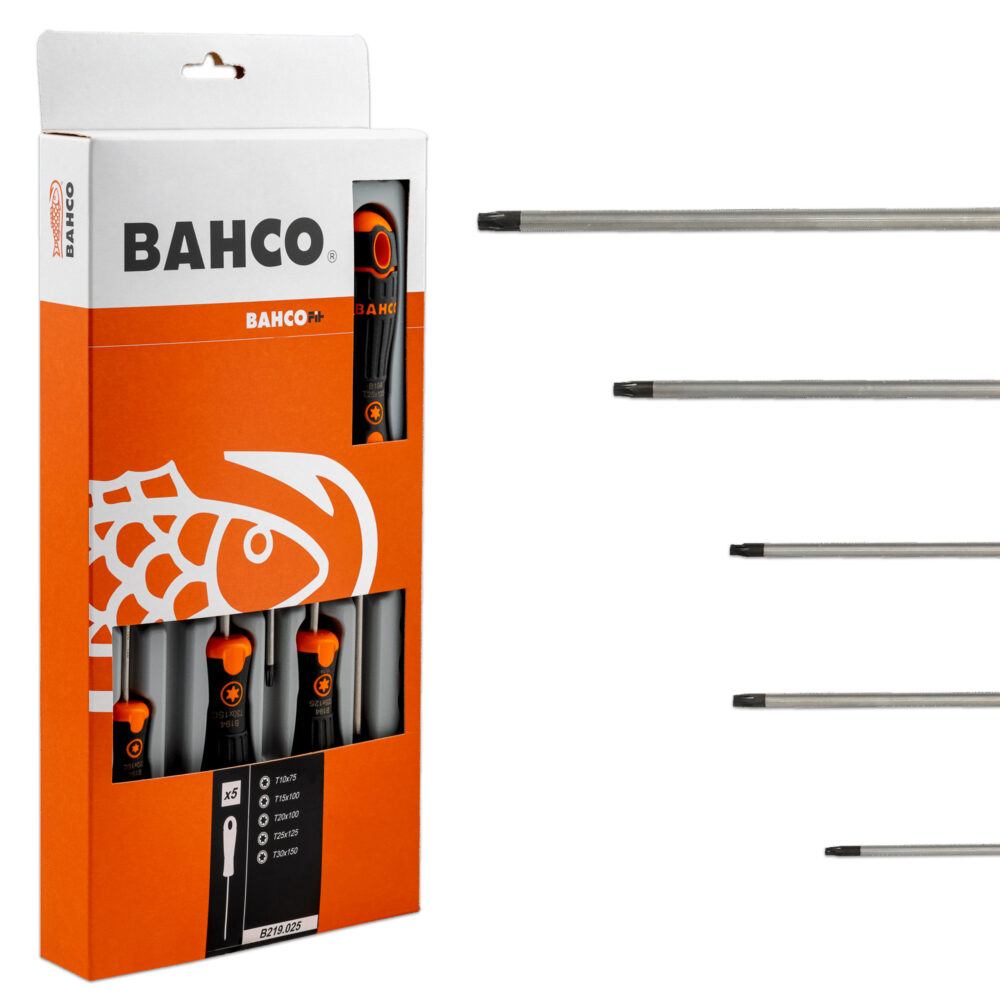 Zestaw 5 wkrętaków BahcoFit. Do śrub     TORX