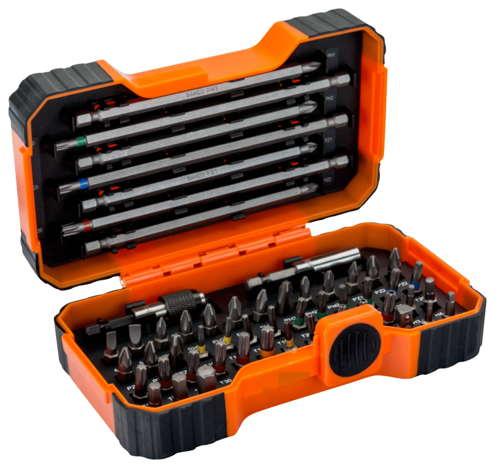 Zestaw bitów do wkrętaków, uchwyty bitów i adaptor do nasadek 1/4” – 54 szt.