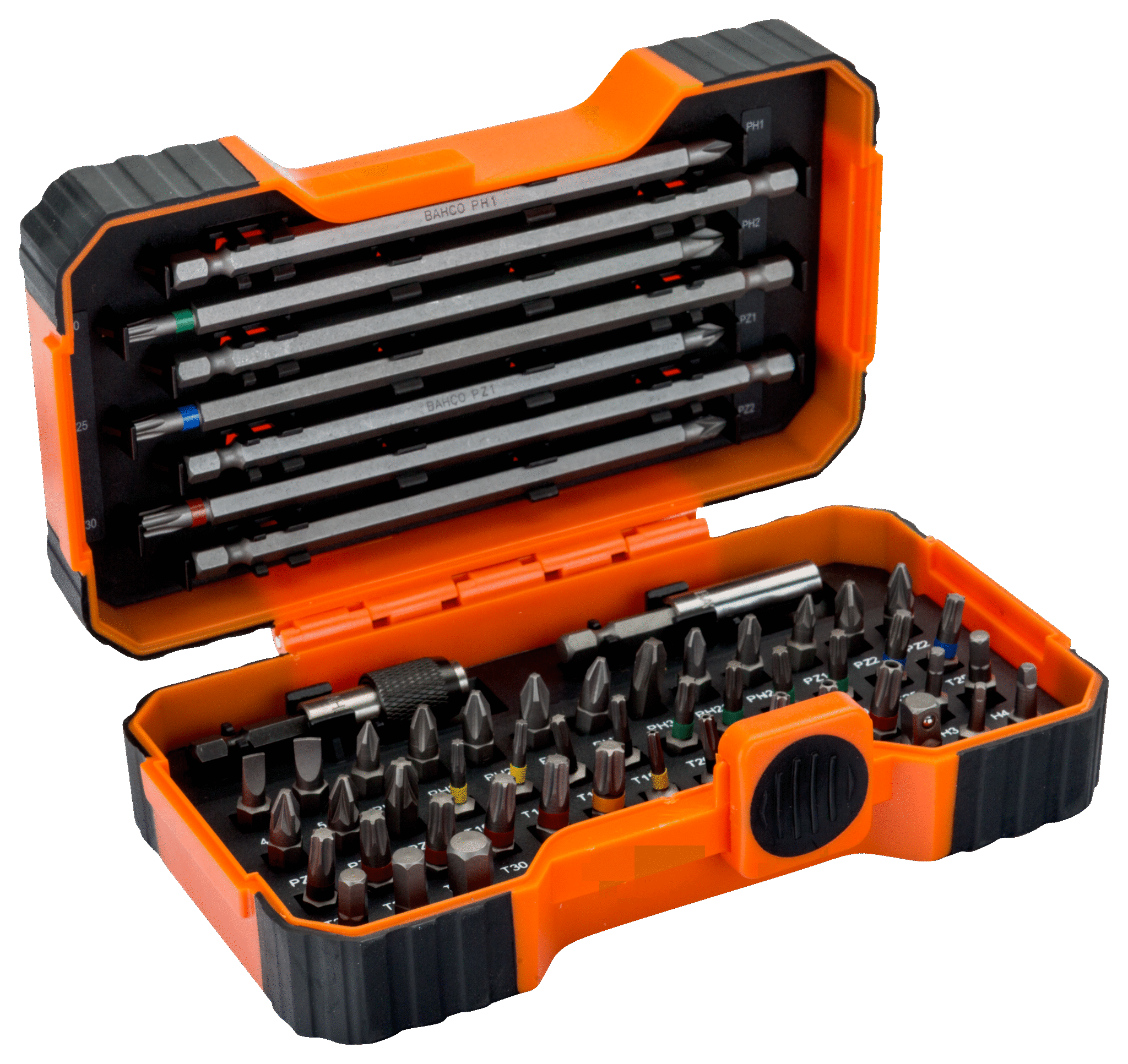 Zestaw bitów do wkrętaków, uchwyty bitów i adaptor do nasadek 1/4” – 54 szt.
